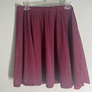 NWOT Burgundy glitter skirt